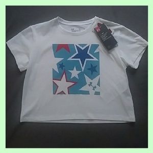 5 for $20! Under Armour girls star themed crop tee